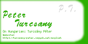 peter turcsany business card
