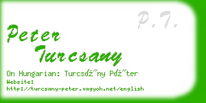 peter turcsany business card